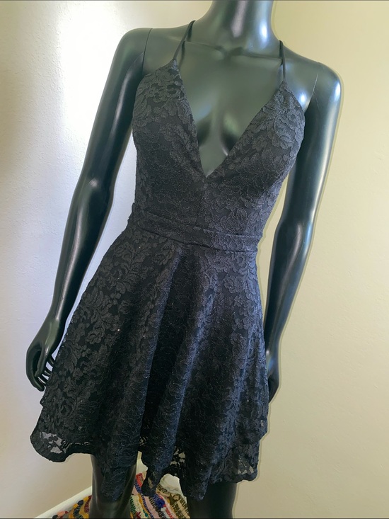 Emerald Sundae Dresses & Skirts - Emerald Sundae Black Lace V-Neck Mini Dress
